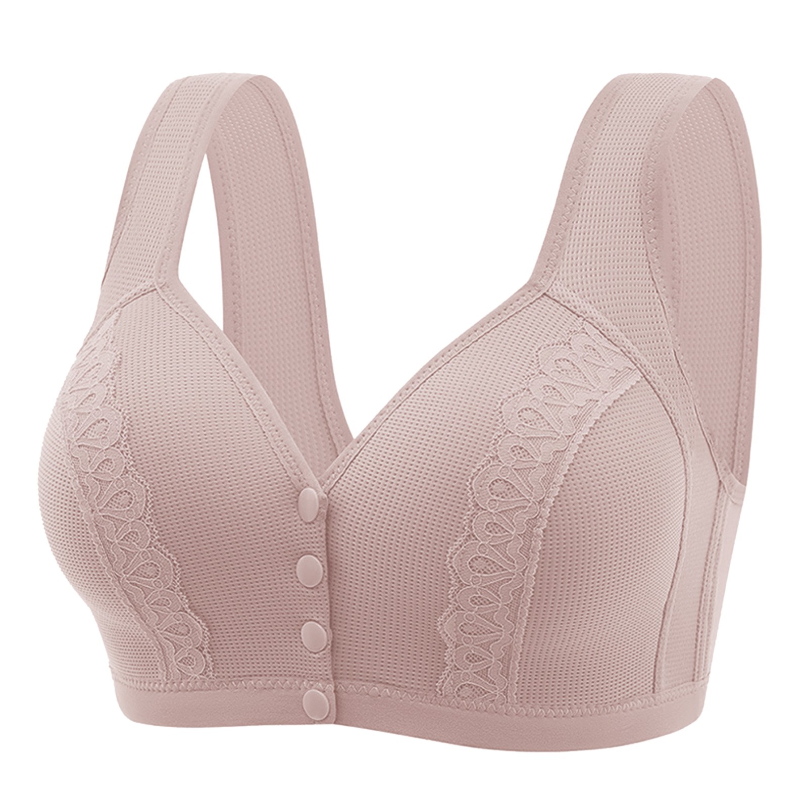 thumbnail image 2 of WILLBEST Brasier Mujer Push Up Sujetador De Mujer Con Hebilla Frontal, Borde De Encaje, Sin Aro De Acero, Ajuste Sin Costuras, Para Yoga, Dormir, Talla Grande 517, 2 of 3